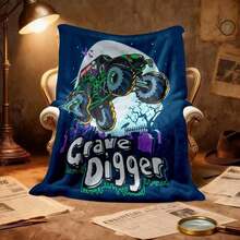 1 PIEZA Manta de camión monstruo de Monster Jam en 3D, regalo original para aficionados a los deportes de motor, decoración temática para cueva de hombre, acento para fiesta retro de ciencia ficción y recuerdo del día de carrera, manta suave para el hogar, dormitorio, cama, sofá, picnic, viaje, oficina, en múltiples tamaños de 50x60 a 60x80 pulgadas - Multicolor 5 - Ver 6