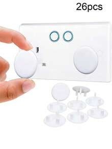 26 Pack Plug Socket Covers UK, Child Baby Plug Socket Covers For Sockets UK - Multicolor - View 9