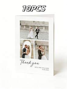 1/2/5/10/20/30/50pcs Customized Photo Wedding Cards (With Envelopes) / Personalized Wedding Announcement Cards / Wedding Date Postcards / Modern Wedding Invitations / Customized Engagement Party Invitations / Photo Cards - Multicolor - View 17