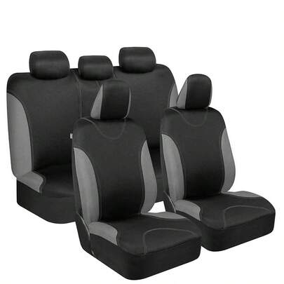 9pcs Fashion Pink Car Seat Covers, Matching Front And Rear Seat Covers, Suitable For Most Cars, Trucks, SUVs, Full Set Car Interior Accessories, Car Seat Covers, Car Seat Protectors, Vehicle Interior Upgrade