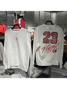 Nike Men's JORDAN Casual Round Neck Sweatshirt - White - View 1