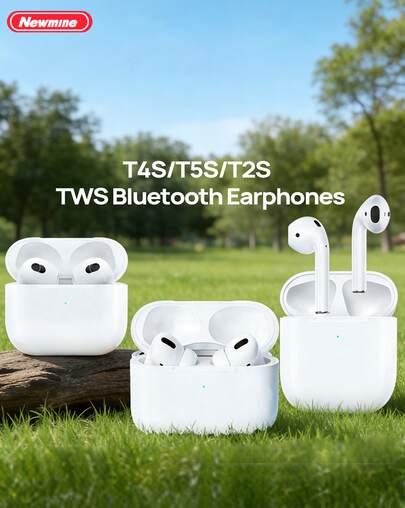 Newmine TWS Series True Wireless Bluetooth Earbuds With Type-C Fast Charging, Active Noise Cancellation (ENC) For Calls, Smart Touch Controls, Bluetooth 5.3 Stable Connection, Wireless Earbuds, HiFi Stereo Wireless Earbuds, Sports Running Earbuds, Compatible With Android And IOS Systems.