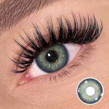 1 Pair Green Contact Eyewear, 14.5mm Natural Soft Disposable Contacts, Suitable For Halloween Costume Play - Green - View 4