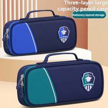 Large Capacity Canvas Pencil Case, Stationery Pouch For Students, Middle School & Elementary School - Pencil Case - View 9