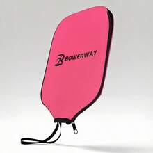 Universal Pickleball Paddle Cover - Durable Neoprene Material, Scratch-Resistant And Impact-Proof, Zipper Closure, Machine Washable - Pink - View 2