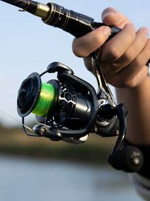 新款金属纺车轮，最大拖拽力12公斤，瞬时防反转，齿轮比5.2:1，适用于淡水和海水垂钓，1000-7000系列 - 彩色 - 查看 9