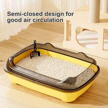 High-Sided, Enclosed Large Cat Litter Box, Anti-Splash & Odor, Thick Pet Supplies - L - View 6