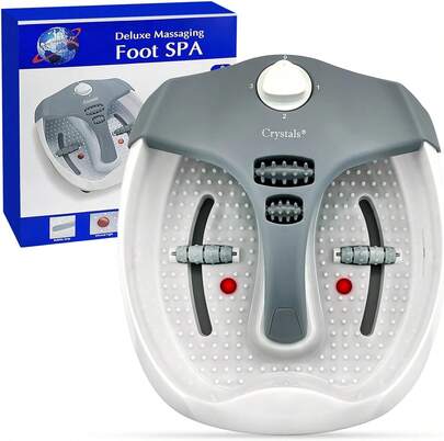 Crystals Electric Vibrating Wet Bath Foot Spa With Infrared Massager – Soothing Pedicure Foot Spa Relaxation