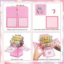 1Set Mother's Day Money Pull-Out Gift Box Best Mom Ever Pop Up Greeting Card Mother's Day Gift Box For Cash With Pull Out Card DIY Set 3D Mother's Day Gift Card World's Best MOM Paper Card With Envelope For Mom Woman Mother Gifts - Gift Box - View 8