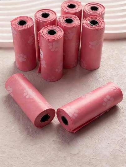 450pcs Pink Dog Poop Bags, Portable, Cleaning Type, Suitable For Car Trash Can, Small Trash Can, Can Replace Regular Trash Bag, Pet Dedicated Trash Bag, Leak-Proof Pet Waste Bag, Suitable For Walking Dogs Outdoors, Smart Outdoor Dog Poop Bag. Applicable To Security, Industry, Municipal Services, Healthcare, Institutions And Other Fields.