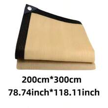 High-Quality Outdoor Shade Fabric With Reinforced Eyelets For Easy Installation; Durable Sun Netting Suitable For Patios, Gardens, Swimming Pools, Camping, Plants, Greenhouses, Chicken Coops, Porches, And Dog Kennels. - Beige - View 14