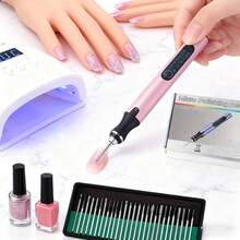 Electric Engraving Pen Kit With 30 Bits Mini Portable Engraver Tool For Jewelry Wood Metal Stone Plastic Glass Etching DIY - Pink - View 8