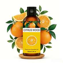 100ml/3.4oz, 30ml/1.0oz Aceite esencial de madera cítrica, difusor, aceite de masaje, difusor de fragancia para el hogar, set de regalo para el cuidado facial - Sabor a madera de cítricos - Ver 12