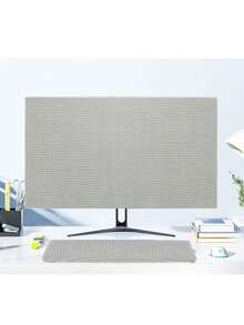 One Dust Cover For Desktop Computer Monitors, An Easy-To-Install Solid Color Screen Protector Designed To Shield Desktop Displays From Dust, Suitable For Screens Ranging From 24 To 76.2 Centimeters,Desktop Computer Monitor Dust Cover, Lcd Screen Cover Cloth, Keyboard Cover, Minimalist Screen Protector - A - View 5
