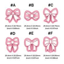 1/6件套弓形粘土切割器套装，不同款式聚合物粘土切割器，弓形粘土模具，DIY粘土首饰制作工艺工具 - 粉色 - 查看 3