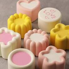 Molde de silicona para tartas Mousse en forma de flor, corazón y estrella para hornear, hacer pudín, chocolate y postres para bodas y fiestas - Ver 7