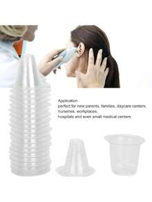 20/40/60/100/200pcs Disposable Ear Thermometer Probe Covers, One-Time Ear Thermometer Replacement Lens Filters - General Purpose - View 5