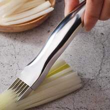 1pc Stainless Steel Scallion/Green Onion Slicer, Vegetable Cutter Tool, Kitchen Gadget - Multicolor - View 2