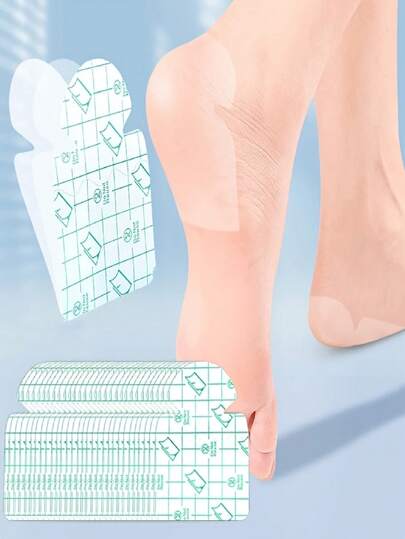 30 piezas Almohadillas invisibles hidratantes para talones - Almohadillas acolchadas transpirables, adecuadas para talones secos y agrietados, hidratantes y reparadoras, material de PVC suave, sin necesidad de pegamento, ideal para regalos de vacaciones y recuerdos de fiesta