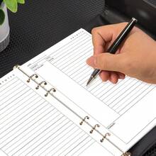 (2-Pack) Cornell Notes Filler Paper For A5 Binder - 6 Hole Cornell Notes Loose Leaf Paper, 100 Sheets/200 Pages, 100gsm, White, 5.8\ X 8.3\ - 6孔 - 查看 5