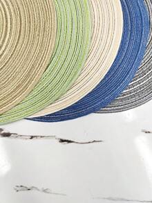 2 st/4 st/6 st 15-tums rund vävd bordsunderlägg, tvättbar halkfri värmebeständig bordsunderlägg, lämplig för hemmamåltider, högtidsfester, bröllop - Multifärgad - Visa 4