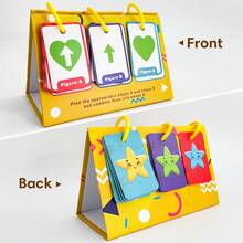 Lachilly 60 Daily Shape Practice Cards Calendar, Flip Cards With Find & Identify Games, Daily Vocabulary Learning Supplies, Home School Classroom Resources Educational Toys - Multicolor - View 11