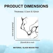 Glass Mouse Pad, Abstract Fluid Art Series, Hard Gaming Mouse Pad Suitable For PC, Smooth Control, Dominate The Game, Durable, Special Glass Surface Enhances Precision And Speed - View 16