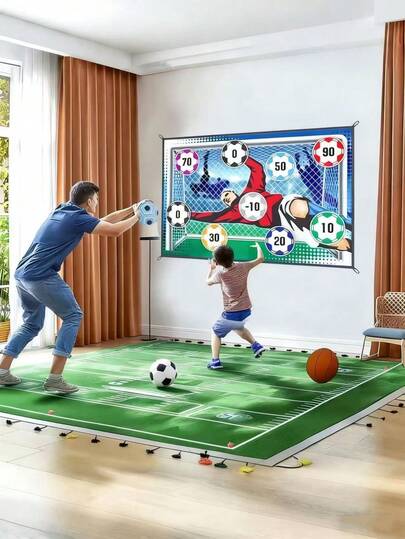 Juguete de fútbol de peluche para niños, hecho de tela de terciopelo gruesa, durable, con fuerte adherencia, fácil de doblar y almacenar. Adecuado para equipamiento de fans de fútbol infantil, suministros para fiestas de fútbol, competiciones deportivas, juegos interactivos y ejercicio físico. Un regalo ideal para vacaciones o cumpleaños de niños.