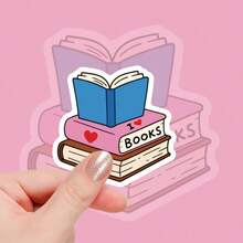 56pcs Book Reading Text DIY Creative Graffiti Stickers, Tablets, Computers, Laptops, Phone Cases, Guitars, Desktops, Water Bottles, Suitcases, Skis, Decorative Art Stickers, Hand Account Decorative Stickers - Multicolor - View 4