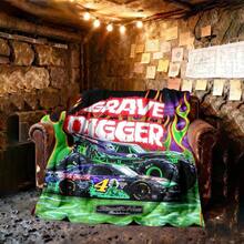 1PC 3D Monster Jam Monster Truck Cartoon Blanket, Edgy Gift For Motorsports Fans, Themed Man Cave Decor, Retro Sci-Fi Party Accent & Race Day Souvenir,Soft Throw Blanket For Home Bedroom Bed Sofa Picnic Travel Office Cover Blanket, Multiple Sizes 50x60 To 60x80 Inches - Nhiều màu 20 - Xem 4
