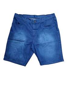 Comfortable Men's Denim Shorts With Medium Stretch. - LIGHT BLUE - View 1