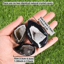 Natural Raw Healing Quartz Crystal Geode, Asymmetrical Geological Mineral Specimen, Home Decor - Multicolor - View 4