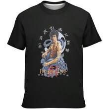 Aldestein Teen Boys T-Shirt  Dragon Kanfu Crew Neck Short Sve Fashions Tee Shirts Loose Fit Summer Tops.Jpg - Black - View 1