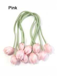 Bộ 5 chiếc nơ hoa tulip hai mặt kiểu INS tối giản, phụ kiện tóc, trang trí quần áo và túi xách. - hoa tulip - Xem 13