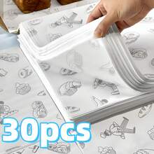 烘焙纸、一次性餐盘衬纸、面包托盘纸、防油食品纸、烘焙吐司蛋糕甜点衬纸、食品包装纸 - 彩色 - 查看 6