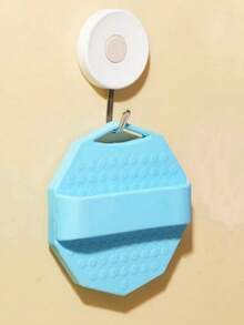 1/2pcs New Polygon Silicone Bath Brush, Portable Hanging Hexagon Silicone Shower Brush - Multicolor - View 10