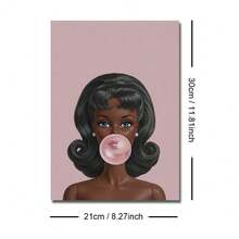 1幅泡泡糖复古波普艺术帆布海报，Y2K美学墙面艺术印刷品，适用于宿舍、客厅、卧室、现代家居装饰 - A - 查看 11