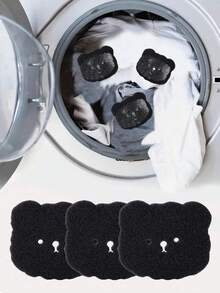 10个/5个/3个装随机图案宠物毛发去除洗衣球，蓬松洗衣球 - 洗衣机清洁球，可重复使用且耐用的绒毛收集器，保持衣物和床上用品无毛发，宠物主人必备 - 升级您的洗衣体验 - 黑色 - 查看 6