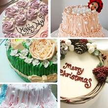 5pcs Round Piping Nozzle Set, Cake Decorating Tools Kit, Stainless Steel Cream Icing Piping Tips, Suitable For Buttercream, Birthday Cakes, Cupcakes And Artistic Decor. Great For Cake Decorating, Pastry Design And Lettering - Multicolor - View 8