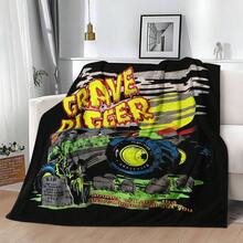 1PC 3D Monster Jam Monster Truck Cartoon Blanket, Edgy Gift For Motorsports Fans, Themed Man Cave Decor, Retro Sci-Fi Party Accent & Race Day Souvenir,Soft Throw Blanket For Home Bedroom Bed Sofa Picnic Travel Office Cover Blanket, Multiple Sizes 50x60 To 60x80 Inches - Nhiều màu 26 - Xem 3