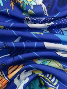 1 chiếc khăn vuông in họa tiết đơn giản 70cm, khăn bandana mùa xuân mới cho nữ, đa năng dùng làm khăn thắt eo, băng đô, khăn quàng cổ thời trang. - Xanh đậm - Xem 4