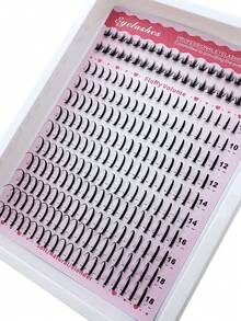 238pcs Anime Style Spiky Bottom Lash Clusters, 6-18mm Length Cluster Individual False Eyelashes, DD/D Curl Fairy Individual Cluster False Lashes Set, Natural Look False Eyelashes - DD - View 3