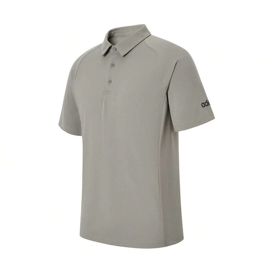 Adidas 男士新款休闲运动Polo衫，带领，速干 - 銀灰色 - 查看 1