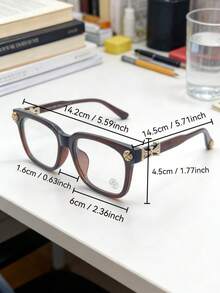 1副时尚休闲Tritan（共聚酯）女士无度数眼镜 - 透明銀標 - 查看 5