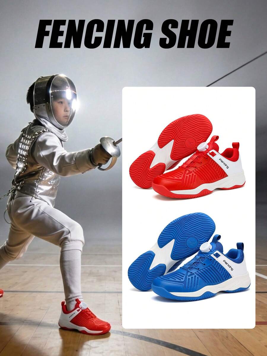 Women's Fencing Shoes With Anti Slip And Wear-Resistant Small Size Rotating Twist Buckle, Competitive Training Shoes, Professional Fencing Sports