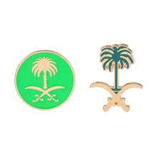 New Plant Tree Metal Badge National Flag Brooch, Fashion Apparel Accessory - Multicolor - View 3