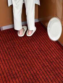 Kitchen Rug Anti-Slip Entryway Doormat Kitchen Door Mat Absorbent Oil-Resistant Striped Rug Easy To Clean - Red - View 7