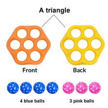 1 Set Inflatable Game & Pool Toys, Adult Family Inflatable Water Yard Game - Floating Swimming Pool Game & Outdoor Backyard Activity Set - Hexagonal Water Toys - View 9