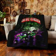 1PC 3D Monster Jam Monster Truck Cartoon Blanket, Edgy Gift For Motorsports Fans, Themed Man Cave Decor, Retro Sci-Fi Party Accent & Race Day Souvenir,Soft Throw Blanket For Home Bedroom Bed Sofa Picnic Travel Office Cover Blanket, Multiple Sizes 50x60 To 60x80 Inches - Nhiều màu 29 - Xem 4