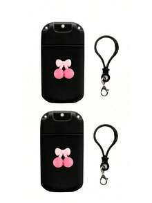 20毫升便携式卡片式喷雾瓶，0.68盎司卡片式香水喷雾瓶，饰有可爱的粉色樱花图案，香水和水分离，配有喷头和挂绳，方便携带和灌装，塑料细雾喷雾瓶。空喷雾盒适用于手部、头发和面部化妆旅行（多种颜色可选）。 - 彩色 - 查看 16